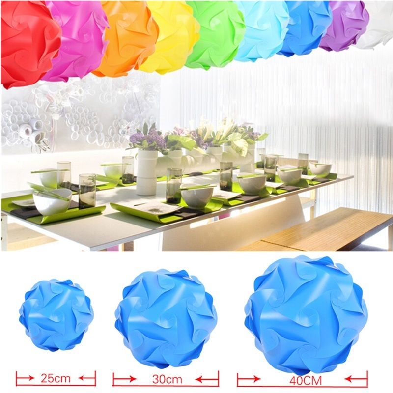 DIY Infinity Puzzle Light with modern pendant design and colorful lampshade