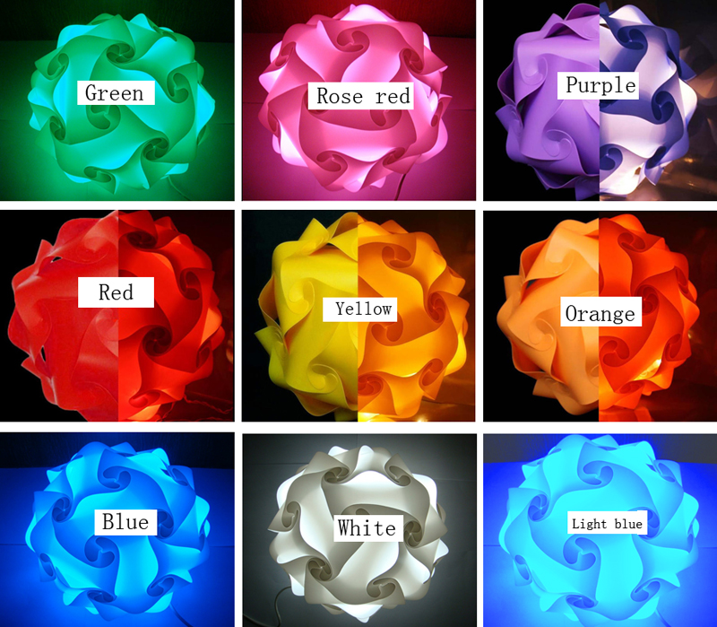DIY Puzzle Light Infinity Lights IQ Light Pieces Colorful Infinity Puzzle Lights Lampshade #30