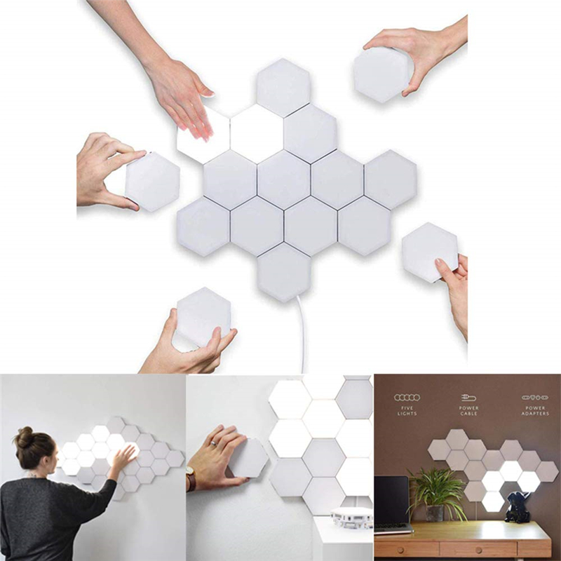 DIY touch-sensitive LED honeycomb wall lamp for home corridor decor