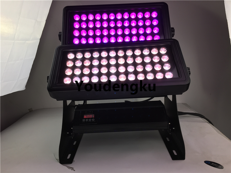 double-headed exterior LED wall washer light with 96x18W waterproof RGBWA UV 6-in-1 city color spot lighting