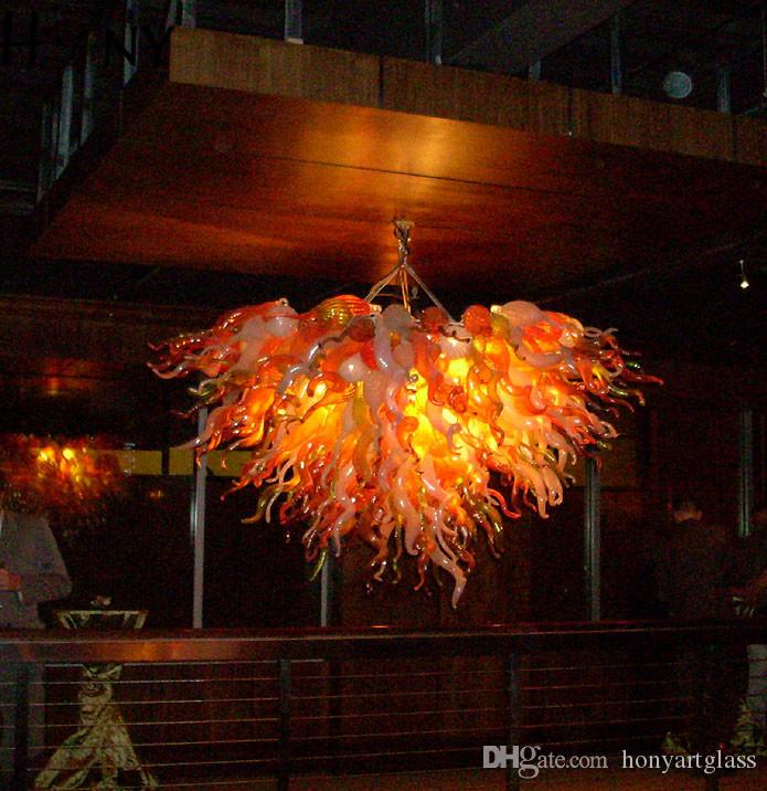 Dubai Luxury Round Chandelier Lights Hand Blown Murano Glass Pendant Lamps For Livingroom Hotel Lobby