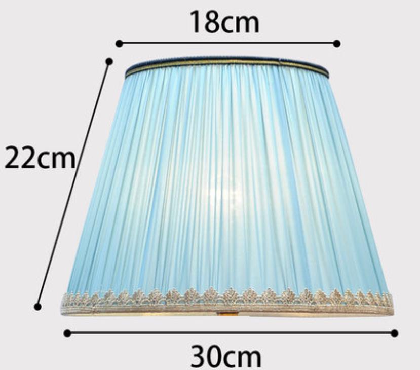 E27 Art Deco blue fabric lampshade for modern table and desk lamps