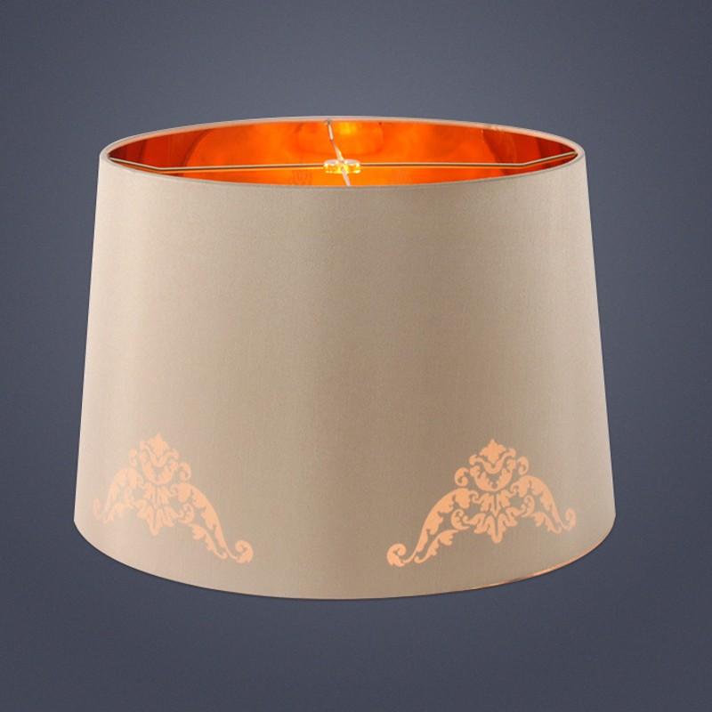 E27 Art Deco fabric lampshade in beige for modern table or floor lamps