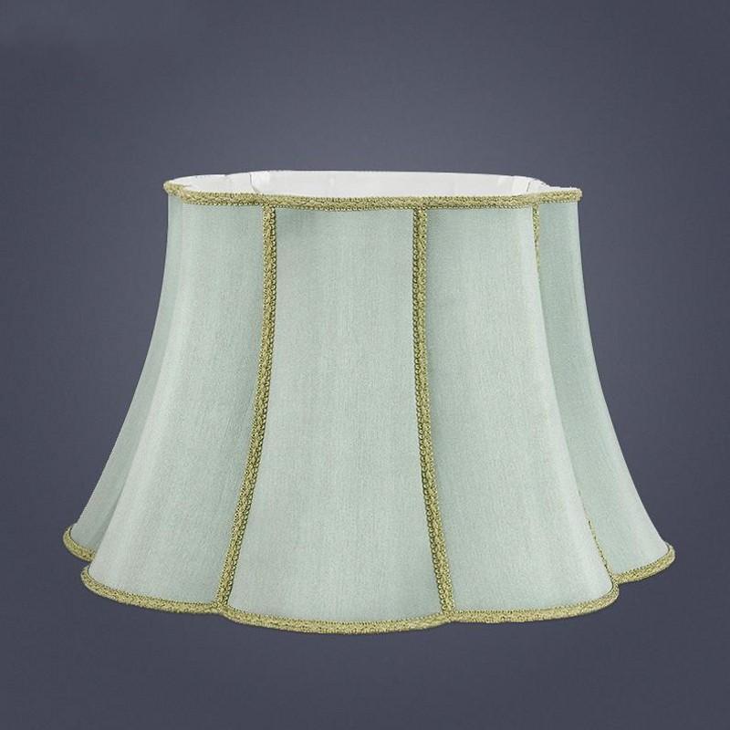 E27 Art Deco lampshade in light blue fabric for modern table or floor lamps