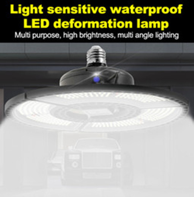 E27 LED Adjustable High Bay Folding Garage Lights - Ultra Bright 60W 80W 100W Industrial Lighting for Warehouses
