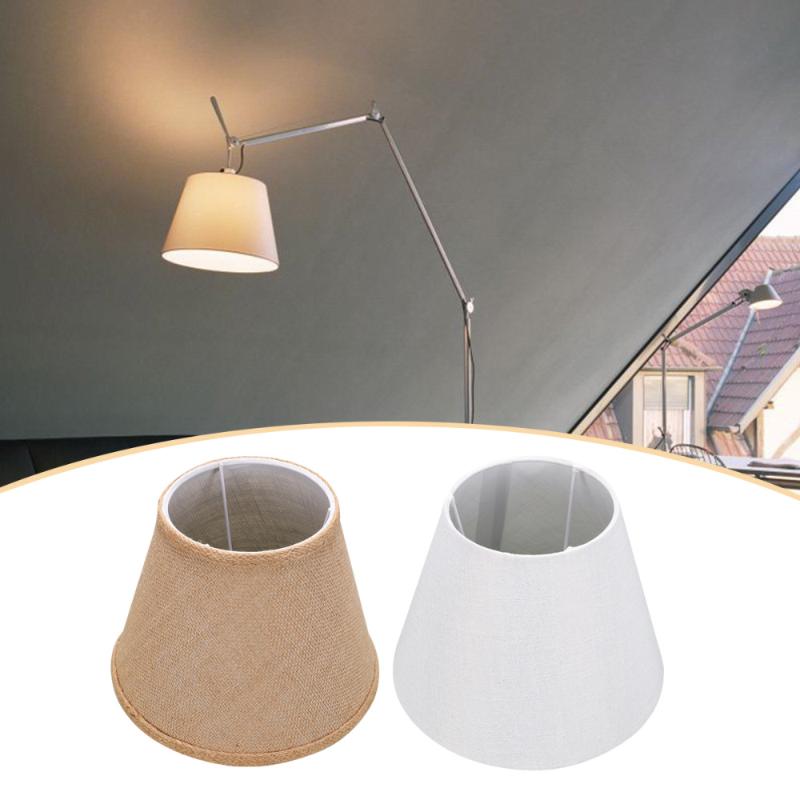 E27 rustic burlap fabric lampshade for modern pendant lighting in living rooms and bedrooms