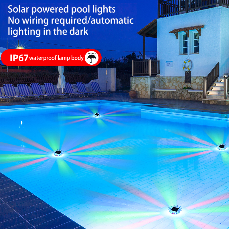 Eco-friendly solar LED lights for above-ground pools