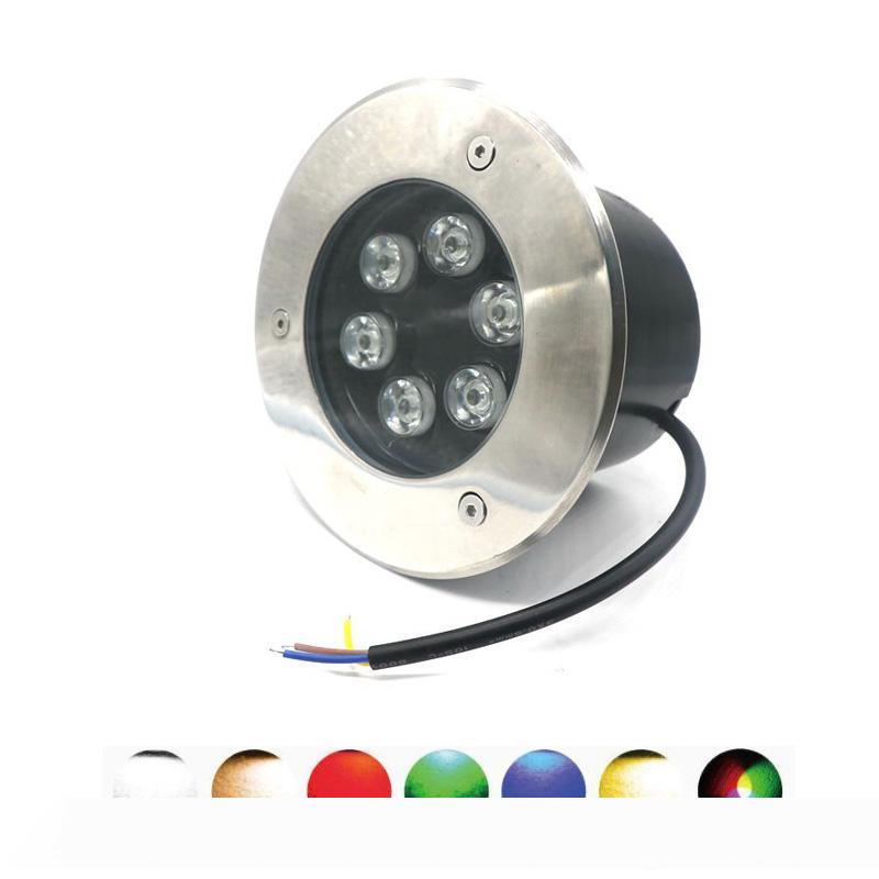 Edison2011 5pcs 6W LED underground waterproof lights for outdoor use in warm white, white, or RGB colors, operating on AC85-265V or DC 12V