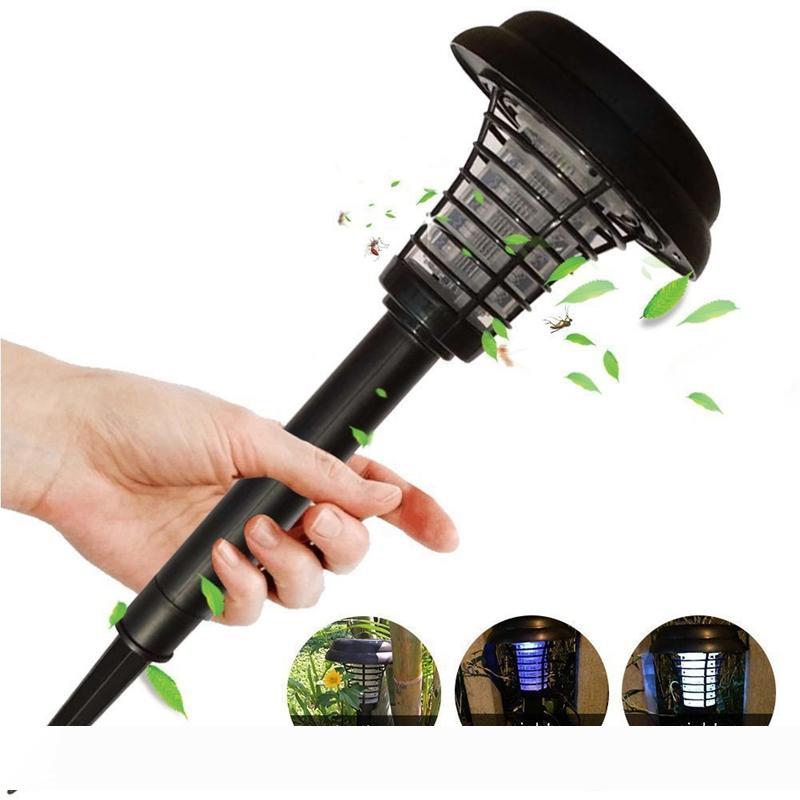 Edison2011 New Solar Powered Mosquito Killer Insect Bug Zapper Pest Control Outdoor Garden Lawn LED UV Light Lamp Mosquito Killer Lamp
