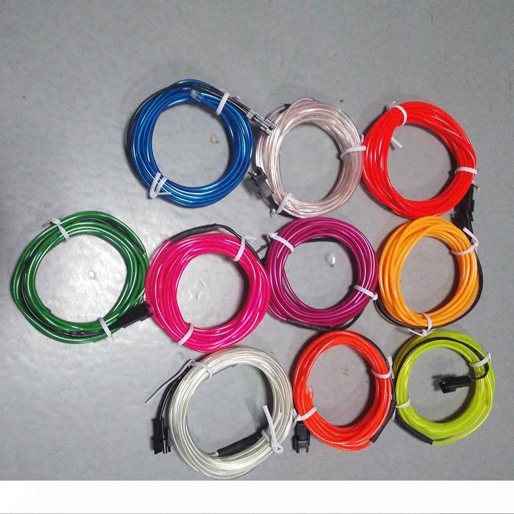 EL Wire Neon Lights Kit for Halloween and Christmas Decorations (Random Color, 5m x 5m)