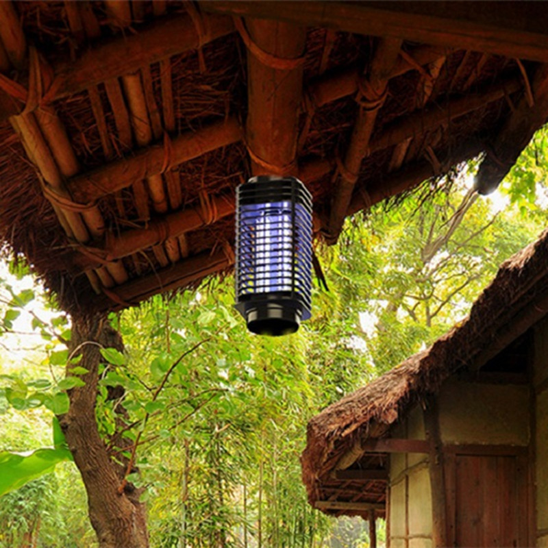 Electric mosquito killer lamp with 110V/220V voltage, LED photocatalyst technology for trapping flies and insects, compatible with EU, US, and UK plugs