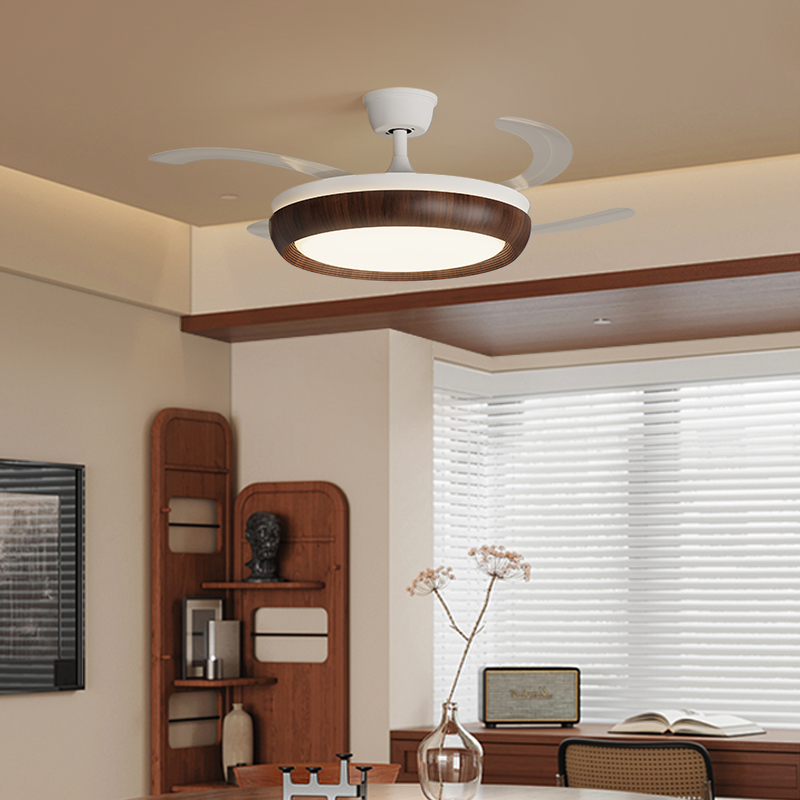 Elegant LED ceiling fan light enhances home decor with powerful airflow