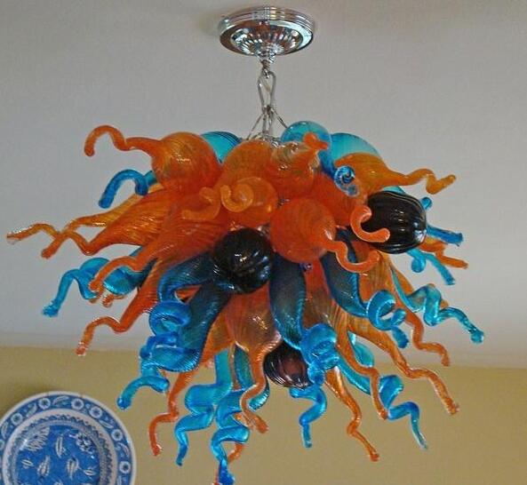 Elegant Murano glass chandelier lighting for high-ceiling villa decor
