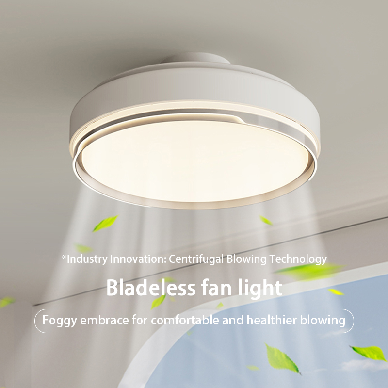 Energy-saving LED ceiling fan with integrated lighting for living areas