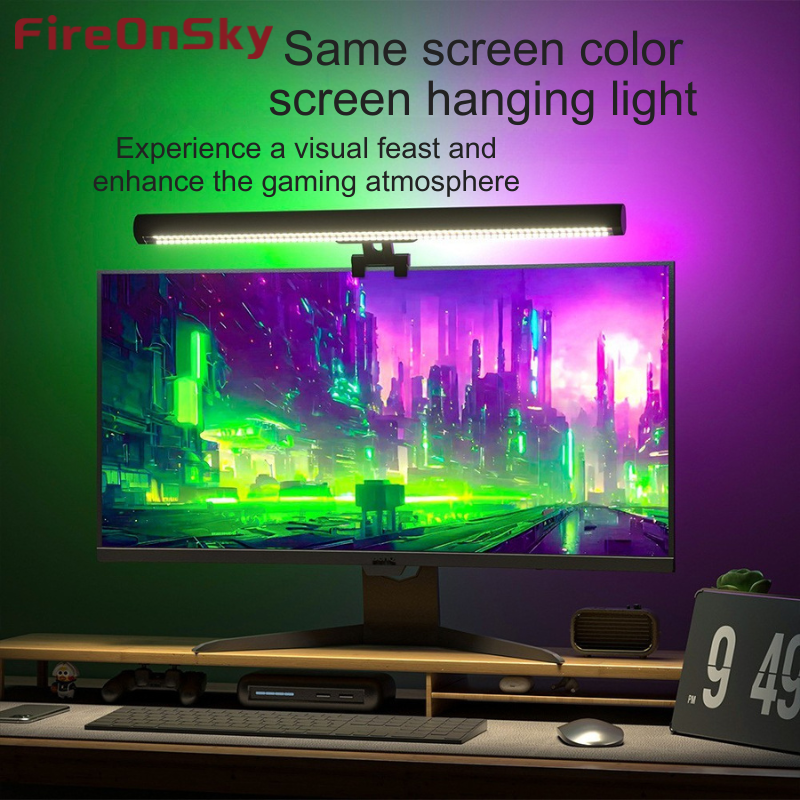 Enhance your setup's look with this full-spectrum adjustable RGBIC lightbar for tech lovers