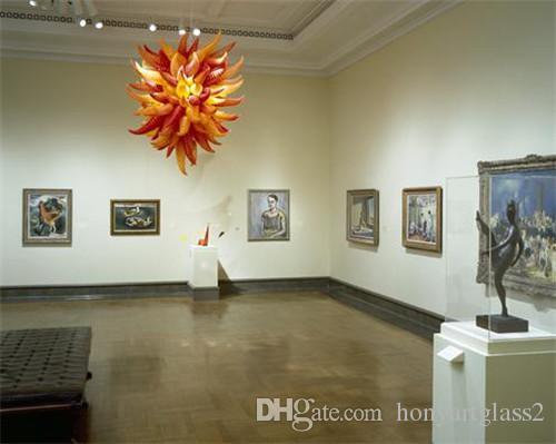 Europ Livingroom Decor Murano Lamp Style Chandelier Modern LED Custom Decorative Blown Glass Low Ceiling Pendant Lamps