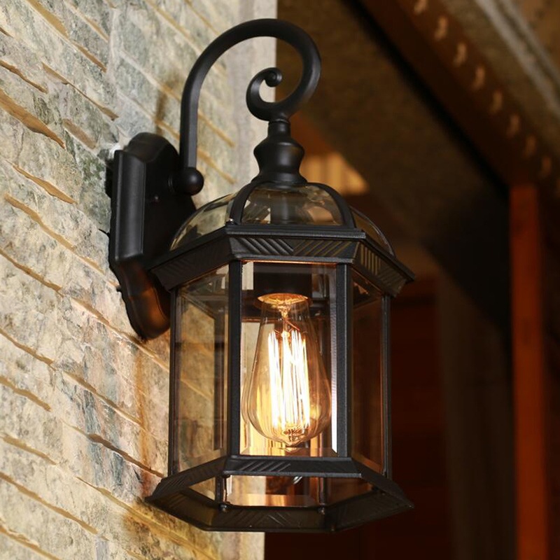 Europe outdoor wall lamps for garden villas, street lighting, fences, and landscape decor in restaurants and shops
