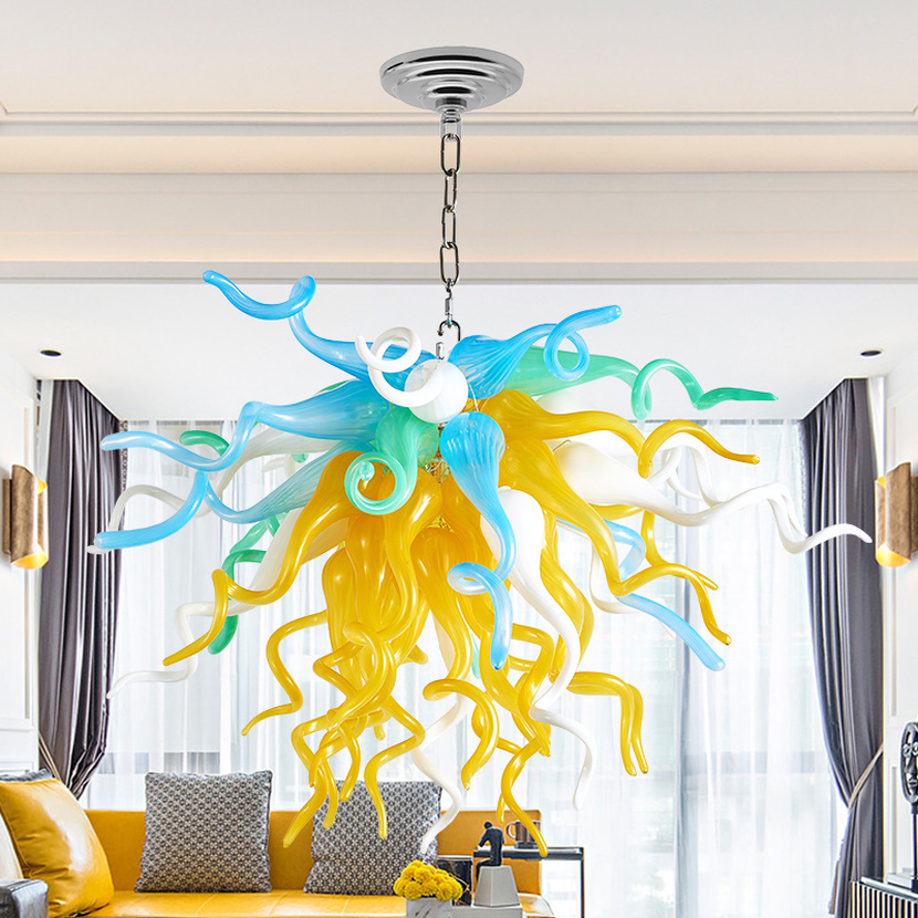 European Chandelier Pendant Lamps Murano Glass Chandeliers Home Decorative Handmade LED Lamp Customized for Living Room