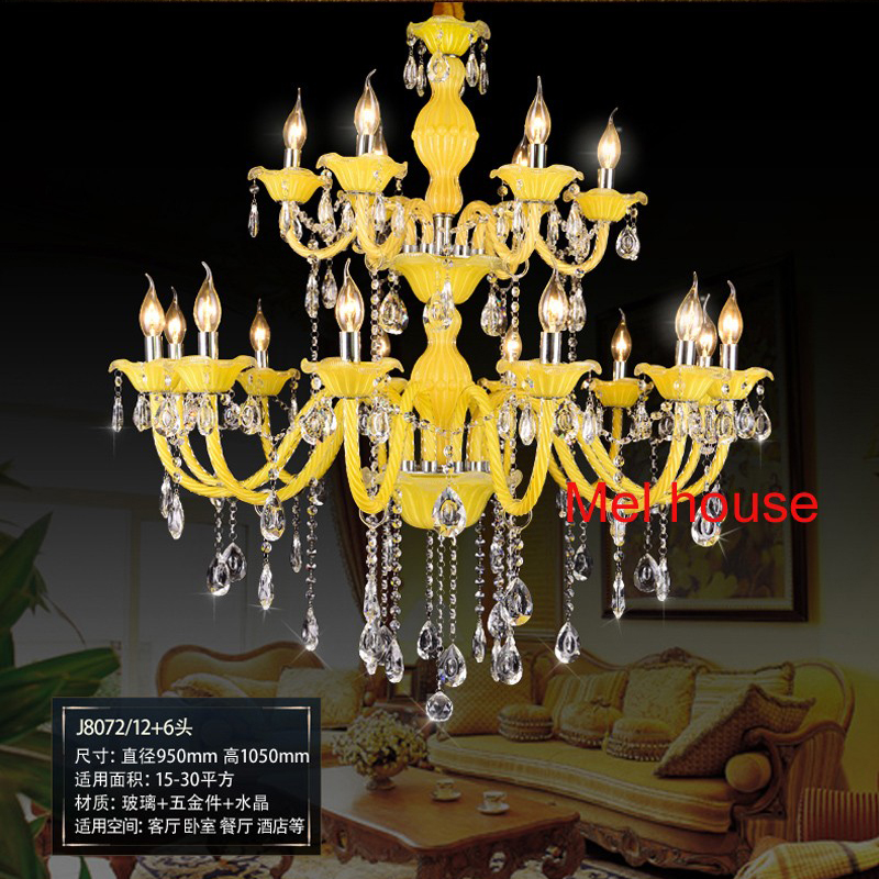 European chandeliers for living rooms, modern minimalist glass pendant lights with crystal accents for hotel lobbies and restaurants