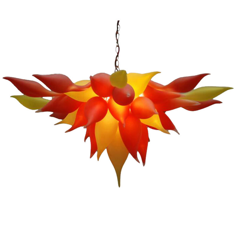 European handcrafted blown glass pendant chandeliers for elegant living room ceiling lighting