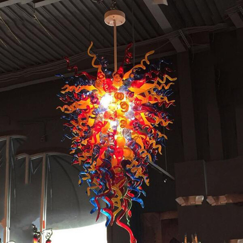 European LED chandelier pendant lamps in multiple colors for kitchen and dining room suspension lighting