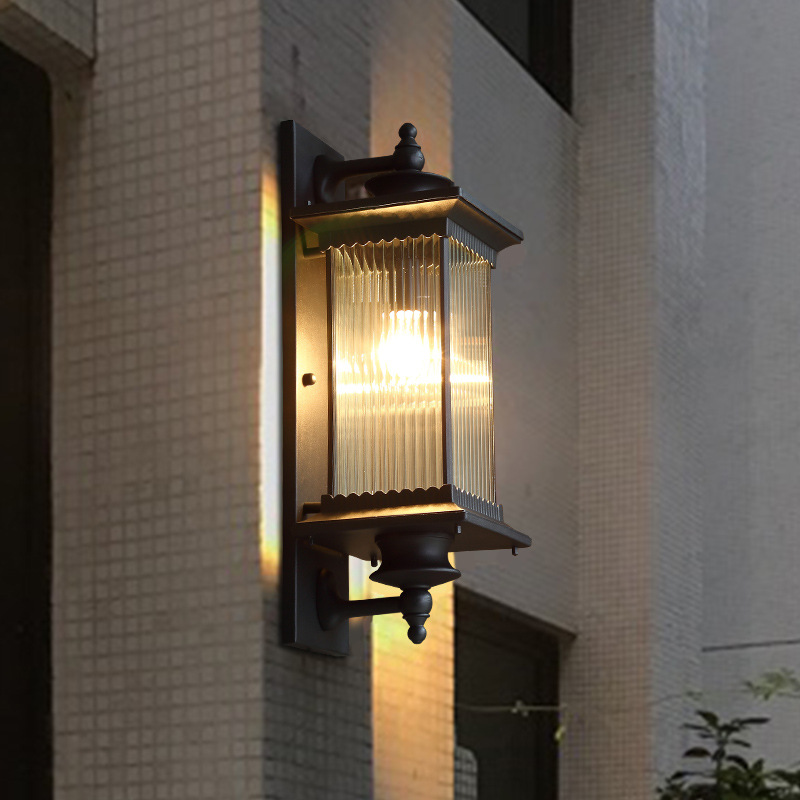 Exterior waterproof LED outdoor lights for courtyard gates, garden walls, and public park fences in Chinese style, suitable for hallways