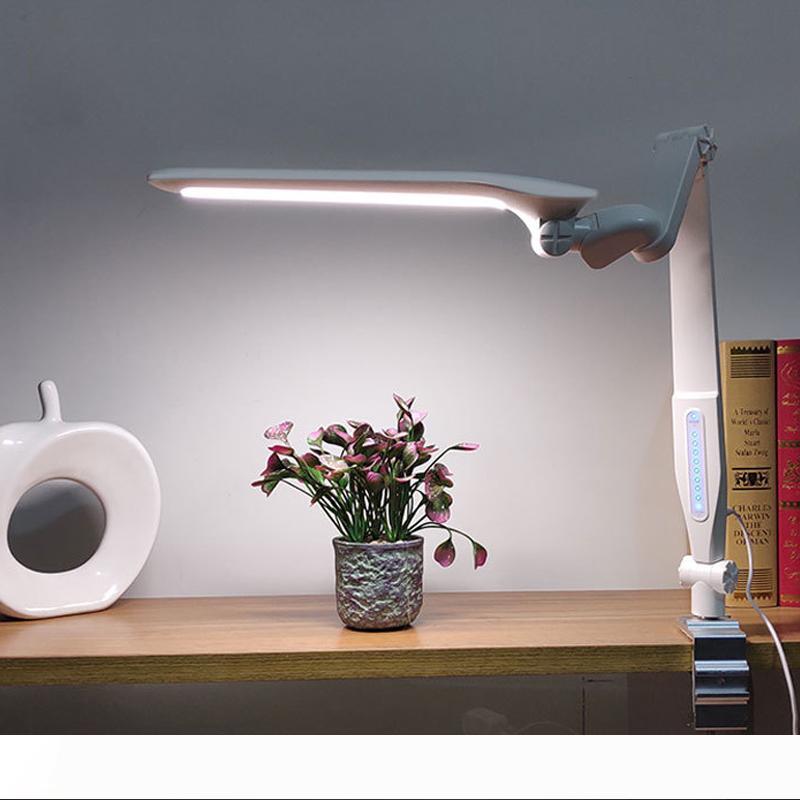 Eye protection LED desk lamp with adjustable angle, dimmable 12W for office or study use