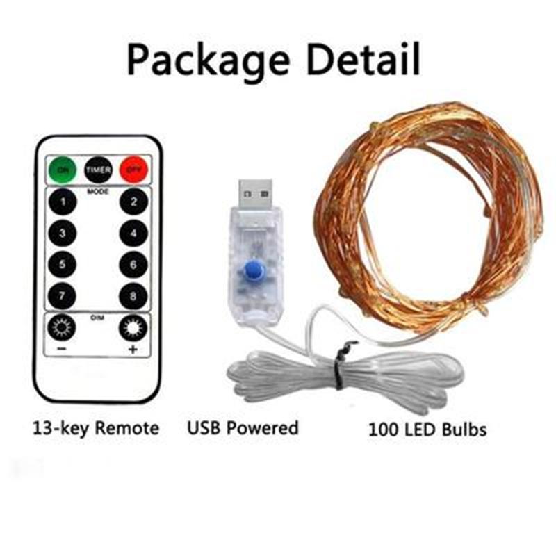 Fairy Lights Battery Operated USB Plug-In LED Garland String Waterproof Remote Control Timer For Party Decoration