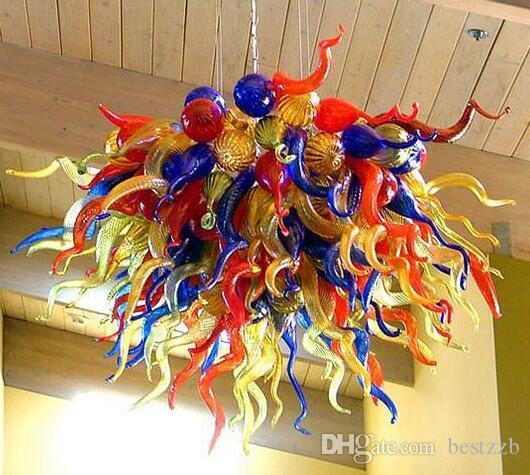 Fancy Multicolor Energy-Saving LED Handmade Glass Chandelier and Pendant Lights