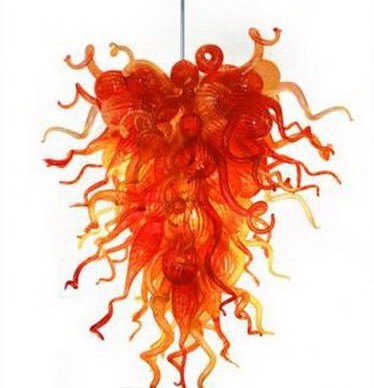 Fancy orange Murano glass chandelier pendant lights for living room art decor