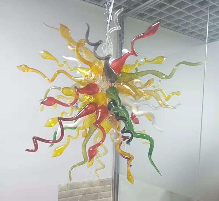Fashionable modern wedding chandelier with handcrafted glass crystals and LED lights, ideal for living and dining rooms