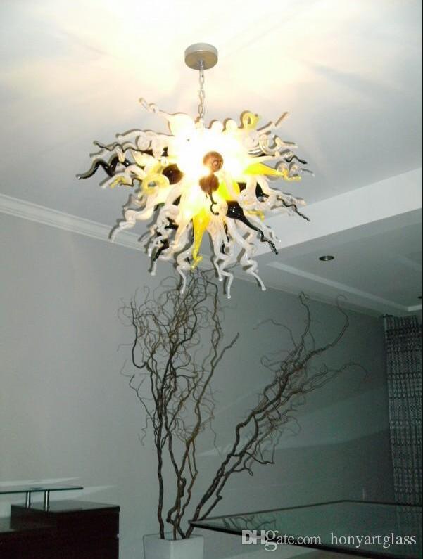 Free Air Freight Big House Deco Blown Glass European Stylish Modern Antique Handmade Hanging Lamps