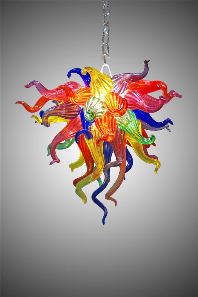 Free Shipping 110v/120v Moroccan Mini Chandelier Mouth Blown Glass Light Colorful Shop Lighting LED Bulbs