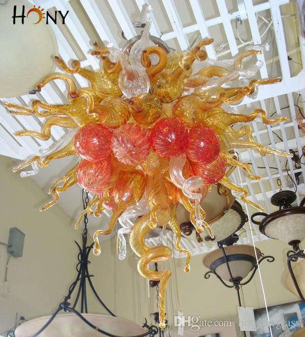 Free Shipping 110v/120v/220v/240v CE/UL Showroom Light New Arrival Hand Blown Glass Modern Chandelier