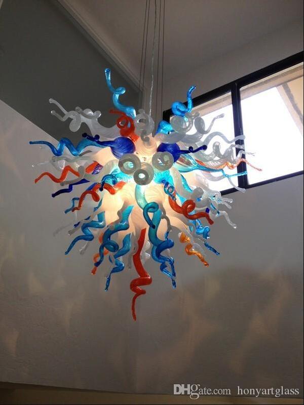 Free Shipping 2016 New Elegant Multi-Colored Glass Chandelier Ceiling Light