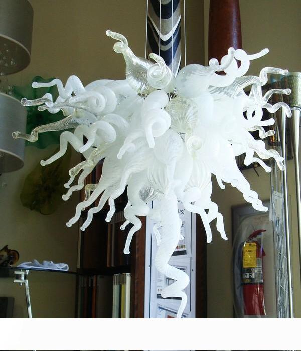 Free Shipping Cheap Hallway Style Art Deco Pendant Light Chinese Murano Glass Villa White Crystal Chandelier