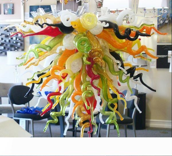 Free Shipping Cheap Hallway Style New Art Deco Pendant Light Modern Handmade Blown Glass French Chandeliers