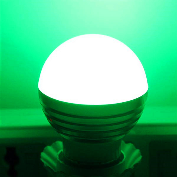 free shipping E27 3W dimmable RGB LED bulb 85-265V for office, new and high quality