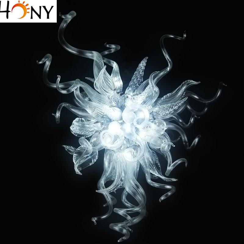 Free Shipping Fancy Italy Design Gray Color 100% Handmade Murano Glass LED Crystal Chandelier for Living Room