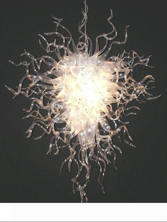 Free shipping for 100% mouth-blown borosilicate glass high-ceiling contemporary Murano crystal chandelier lamps for home craft decoration