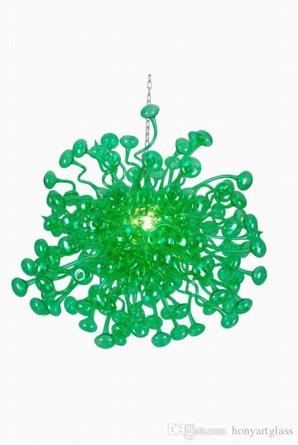 Free shipping for 110v/120v LED bulbs with green glass, featuring modern art deco and unique contemporary chandelier designs