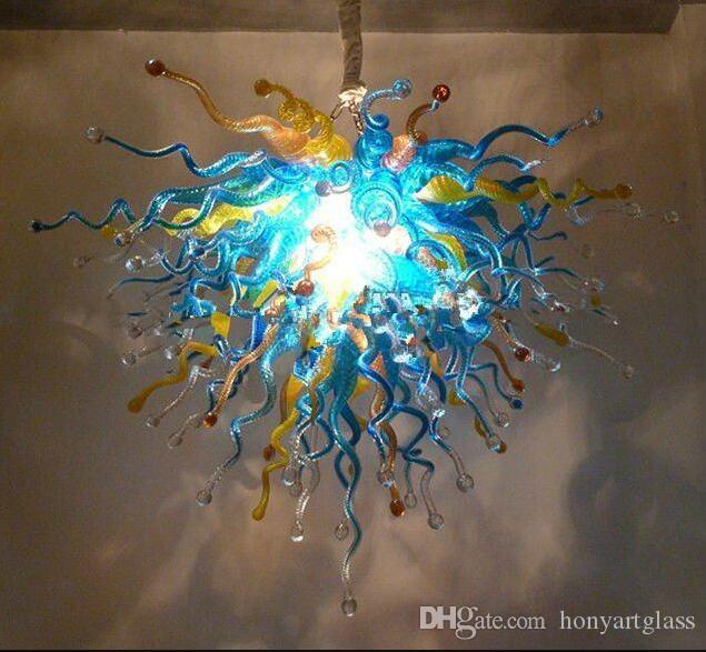 Free Shipping LED Bulbs Chinese Modern Murano Glass Chandelier Mini Colored Speical Design Art Deco Lamp