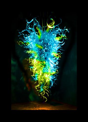 Free shipping on handmade Tiffany-style ceiling lamps in yellow and blue, featuring Murano glass for home or stair decoration