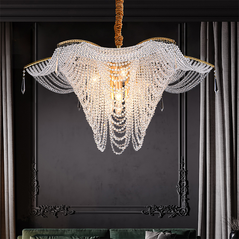 French All Copper Chandeliers Atmosphere Living Room Crystal chandelier Lighting New Restaurant Bedroom Pendant Lamp Hotel Villa Decorative Crystal

Elegant copper chandeliers with crystal accents ...