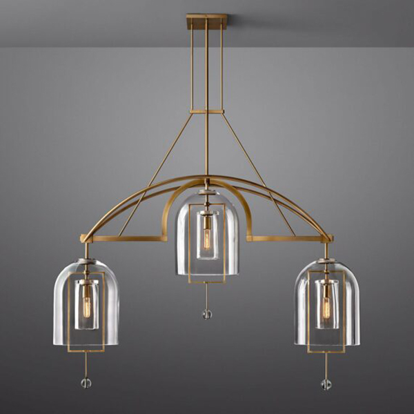Fulcrum Linear Chandelier 61 Inches 3-Lights
