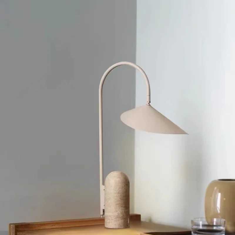German vintage Nordic table lamp featuring a marble base, ideal for living rooms and bedrooms, model Z250220