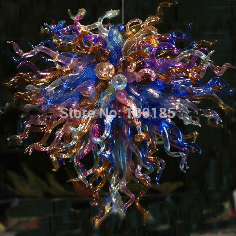 GIRBA LED Fine Art Home Decoration Multi Colored Murano Glass Flush Mount Living Room Chandeliers Indoor Lighting Hanging Lamps