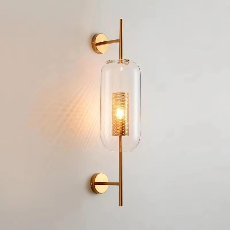 Glass Wall Lamps Nordic Bedside Bedroom Aisle Wall sconce Living Room Indoor Decorative Lamp Brass Glass Luminaire

Nordic-style glass wall lamps for bedside, bedroom aisles, and living rooms, featuring brass and glass decorative lighting