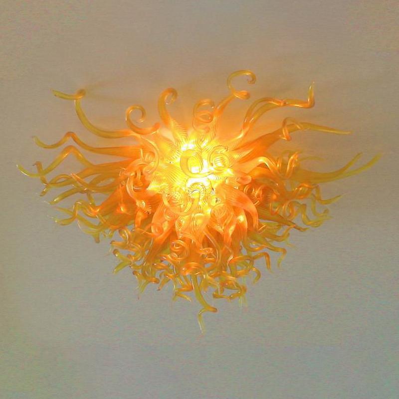 Gold Blown Glass Ceiling Lights Modern LED Chandeliers Art Murano Glass Light Pendant CE UL Certificate Free Shipping