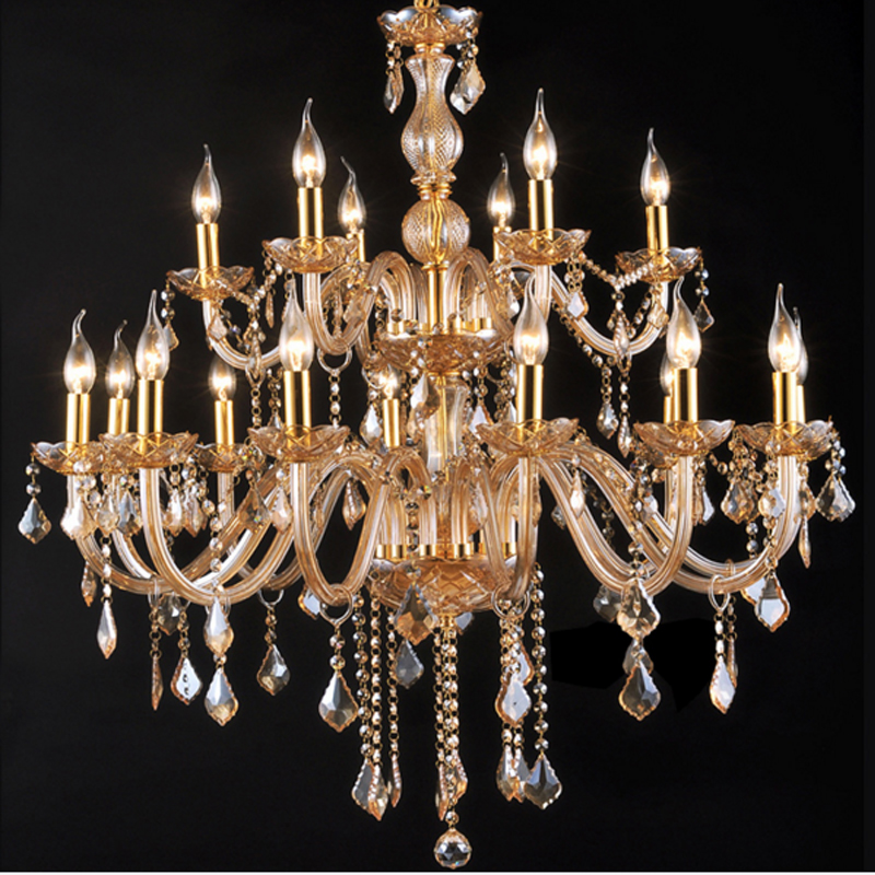 gold dining room Banquet hall crystal chandelier crystal lights living rooms traditional elegant glass candle chandeliers big

改写为：
luxurious dining area banquet space with sparkling crystal chandeliers elegant glass candle fixtures in traditional living rooms